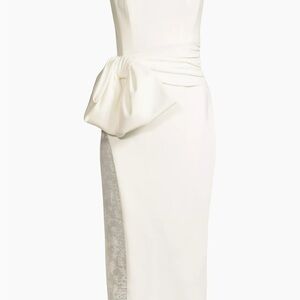 Elegant White Dress with Lace Detail